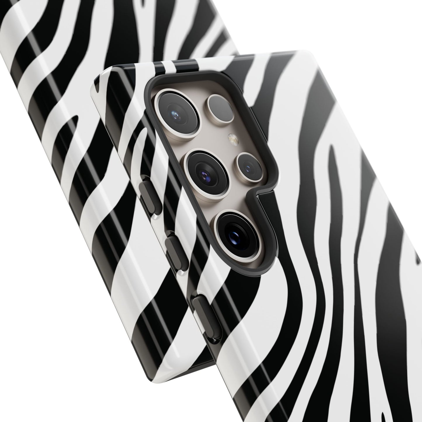 Modern Monochrome Zebra Print Phone Case