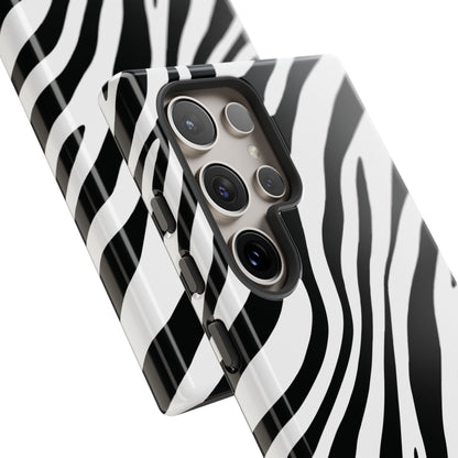 Modern Monochrome Zebra Print Phone Case