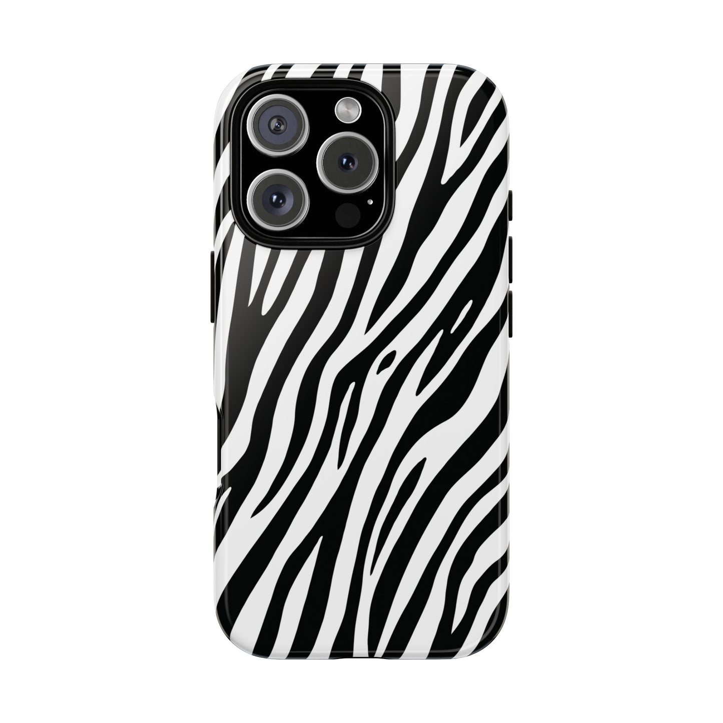 Monochrome Tiger Print Phone Case