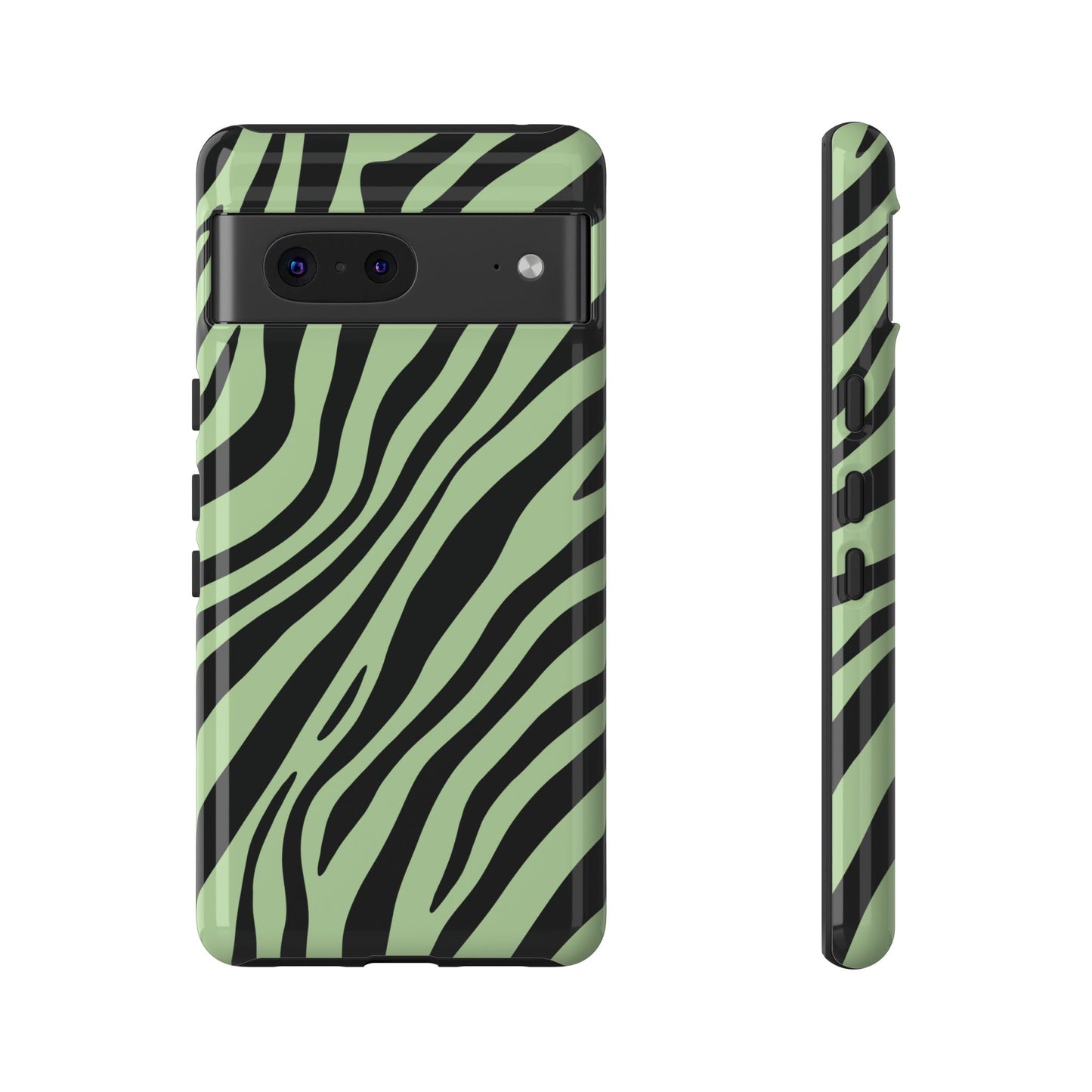 Modern Mint Zebra Print Phone Case