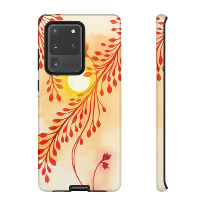 Samsung Galaxy S20 Ultra / Glossy Phone Case - Boho Chic Watercolour Sunset Design Phone Case