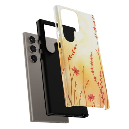 Boho Chic Watercolour Wildflower Dusk Pattern Phone Case - Multicolor Phone Case