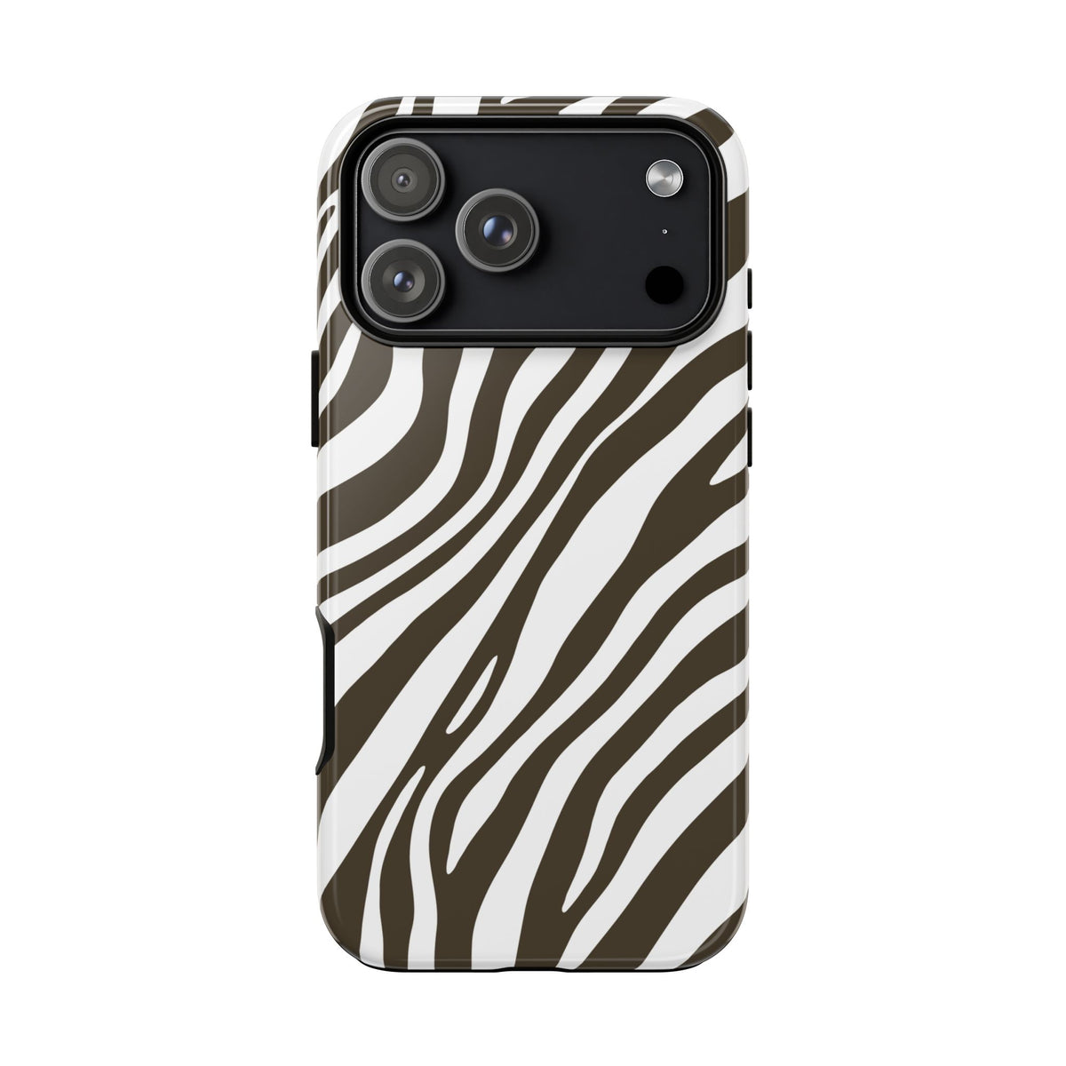 Modern Mocha Zebra Print Phone Case - Brown Phone Case - iPhone 18 Pro Max / Glossy