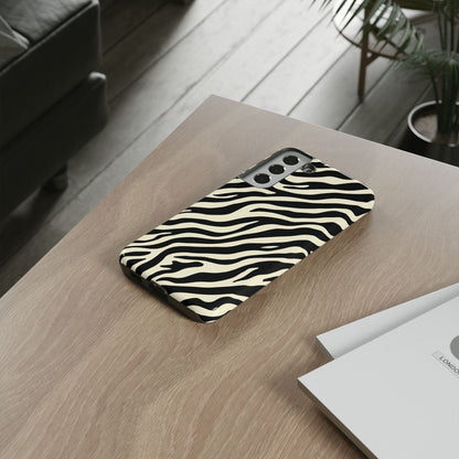 Chic Ivory Zebra Print Phone Case