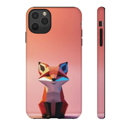iPhone 11 Pro Max / Glossy Phone Case - Origami Fox Design Phone Case