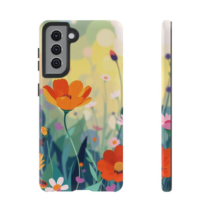 Pop Art Style Wildflower Design Phone Case - Multicolor Phone Case - Samsung Galaxy S21 / Glossy