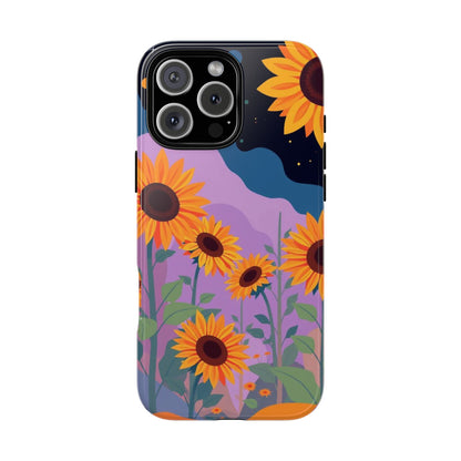 iPhone 16 Pro Max / Glossy Phone Case - Surreal Sunflower Design Phone Case