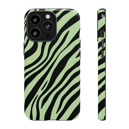 Modern Mint Zebra Print Phone Case