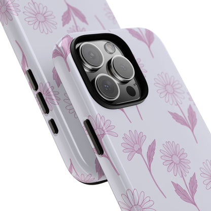 Pretty Lilac Daisy Pattern Phone Case