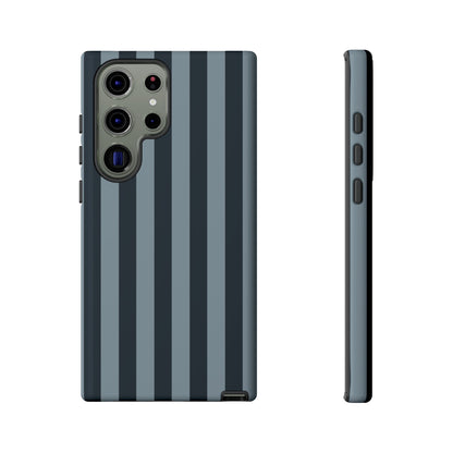 Samsung Galaxy S23 Ultra / Glossy Phone Case - ’Dark Blue Stripe Pattern’ Phone Case