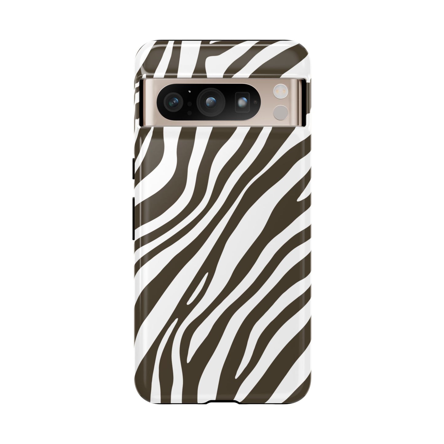 Modern Mocha Zebra Print Phone Case