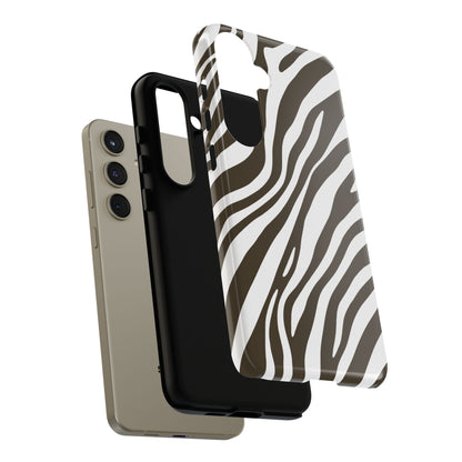 Modern Mocha Zebra Print Phone Case