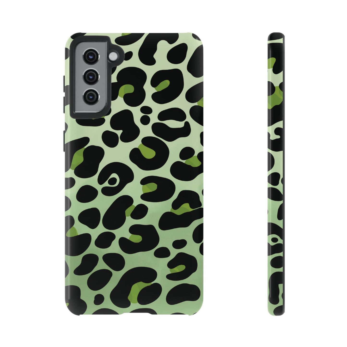 Chic Sage Leopard Print Phone Case
