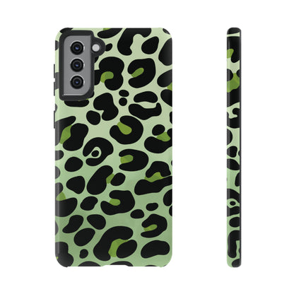 Chic Sage Leopard Print Phone Case