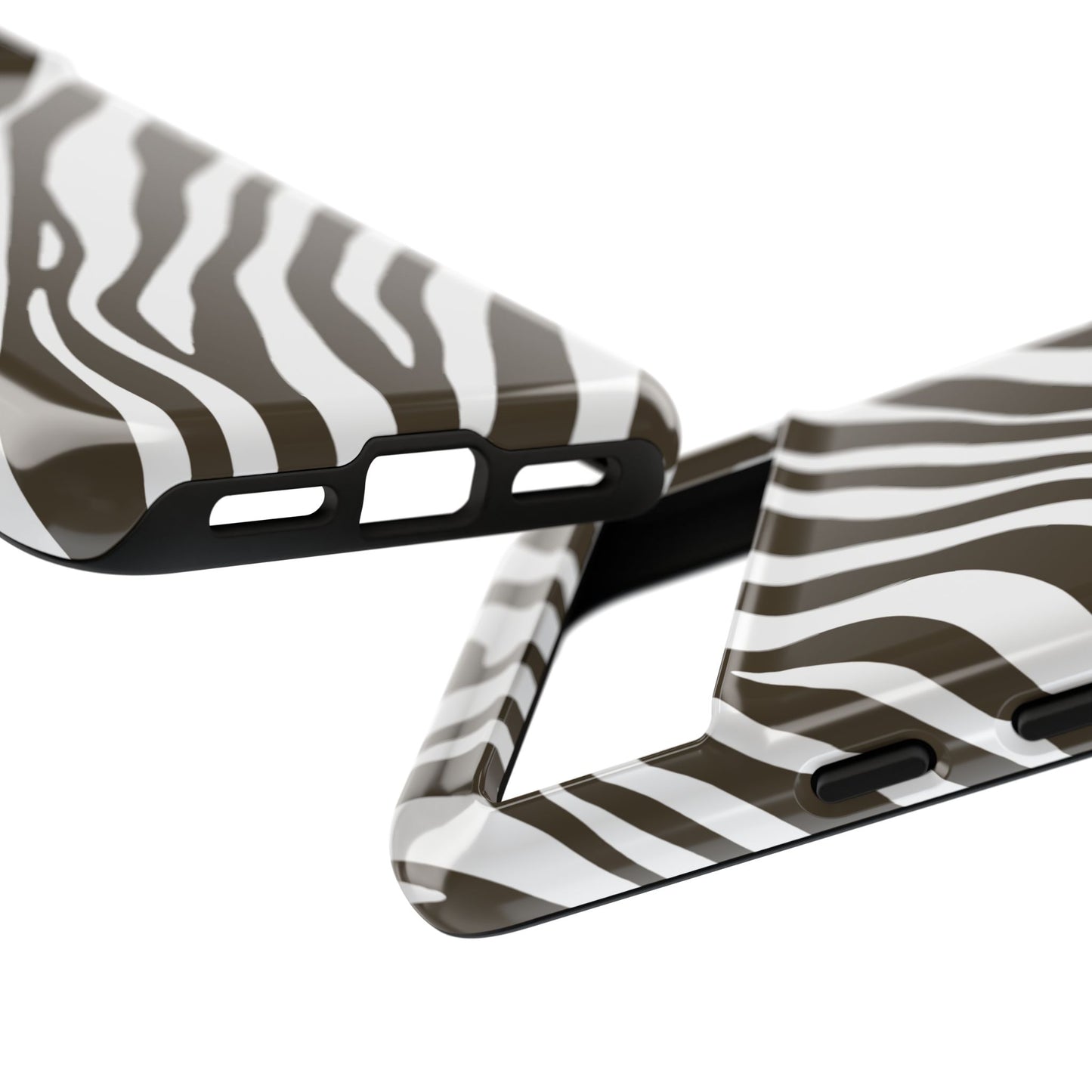 Modern Mocha Zebra Print Phone Case