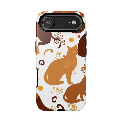 iPhone 17 Air / Glossy Phone Case - Abstract Cat Pattern Phone Case