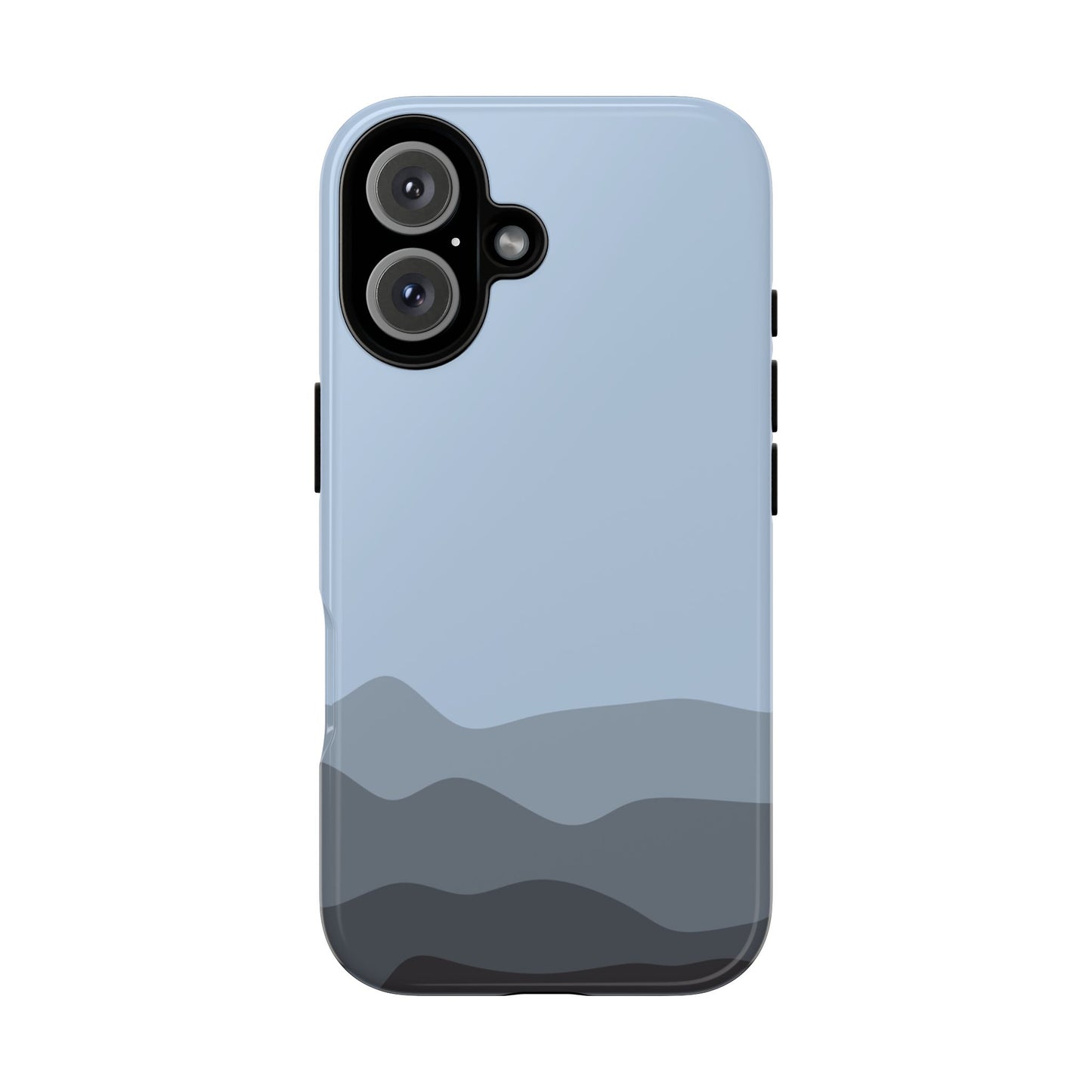 Blue Abstract Waves Protective Phone Case - Blue Phone Case - iPhone 16 / Glossy