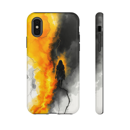 iPhone XS / Glossy Phone Case - Watercolour Gothic Silhouette of a Woman Phone Case
