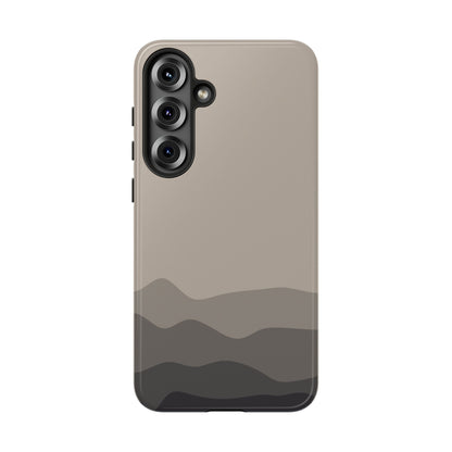 Beige Abstract Waves Protective Phone Case - Beige Phone Case - Samsung Galaxy S25 Plus / Glossy