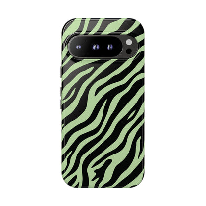 Stylish Mint Zebra Print Phone Case