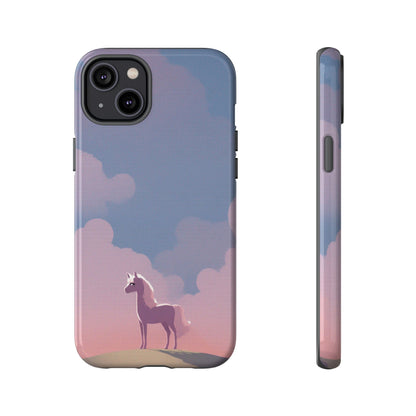 iPhone 14 Plus / Glossy Phone Case - Pony & Cloud Design Phone Case
