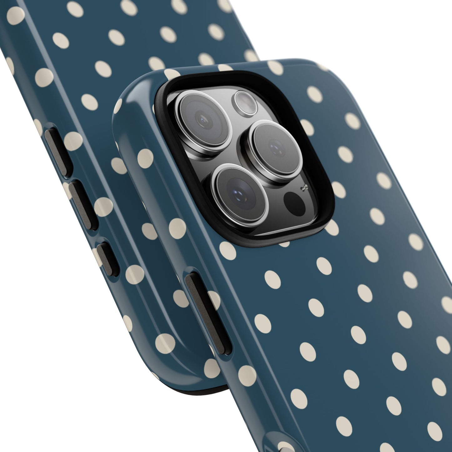 Blue & White Dot Pattern Phone Case