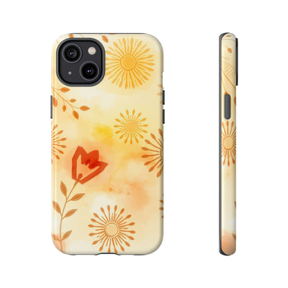 iPhone 14 Plus / Glossy Phone Case - Boho Chic Watercolour Pattern Phone Case