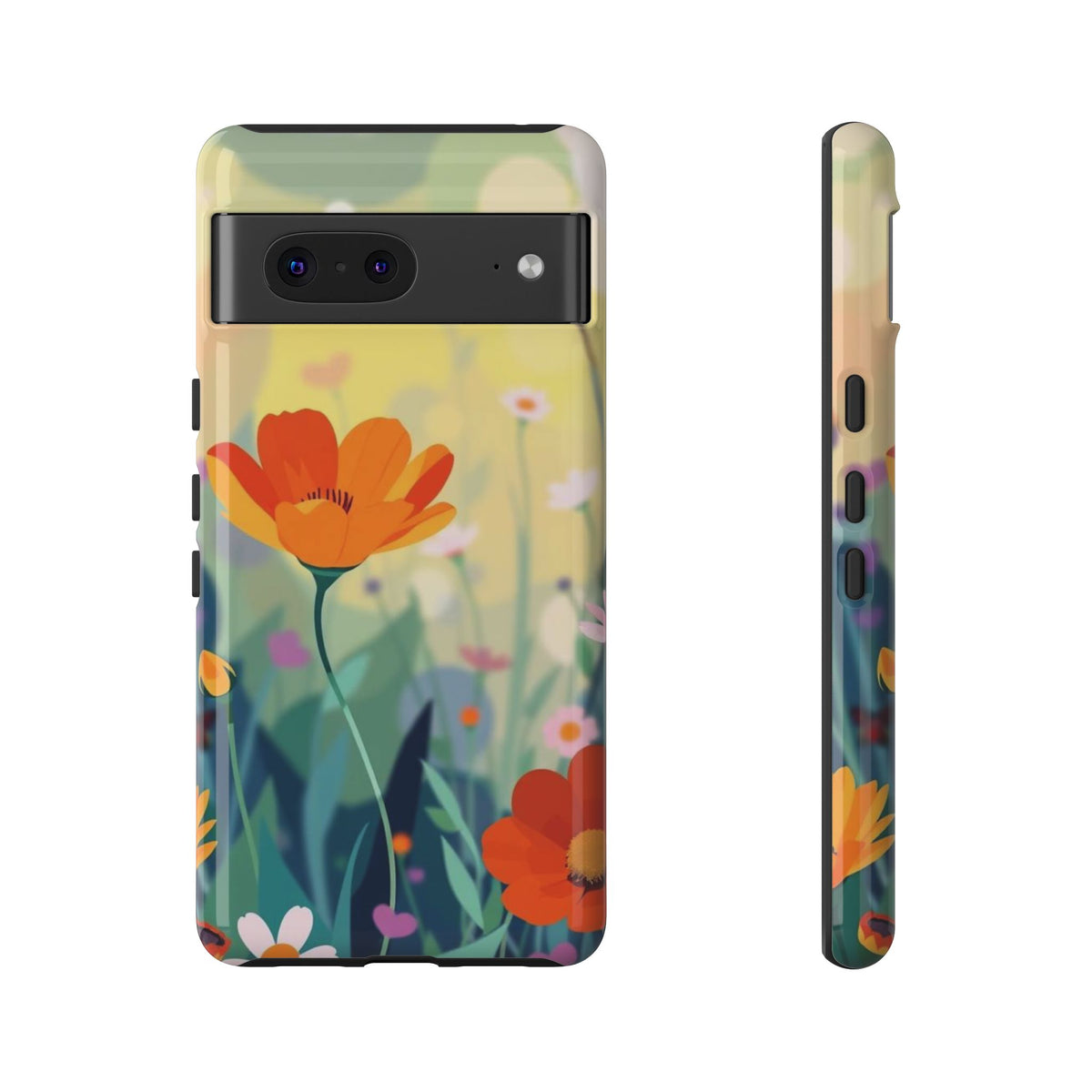 Pop Art Style Wildflower Design Phone Case - Multicolor Phone Case - Google Pixel 7 / Glossy