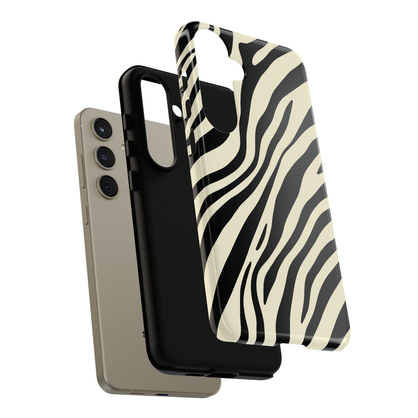 Modern Neutral Zebra Print Phone Case