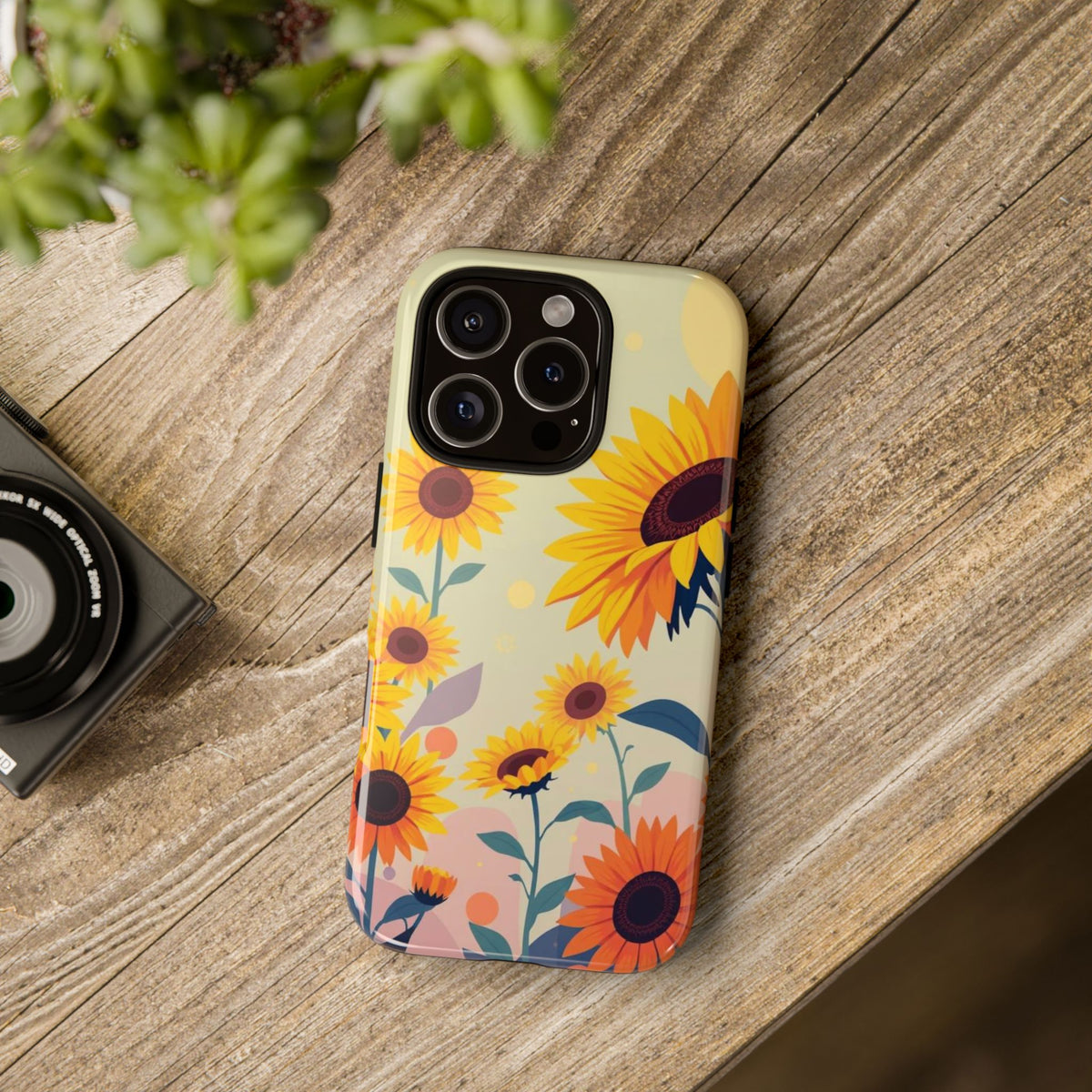 Modern Flat Sunflower Design Phone Case - Multicolor Phone Case