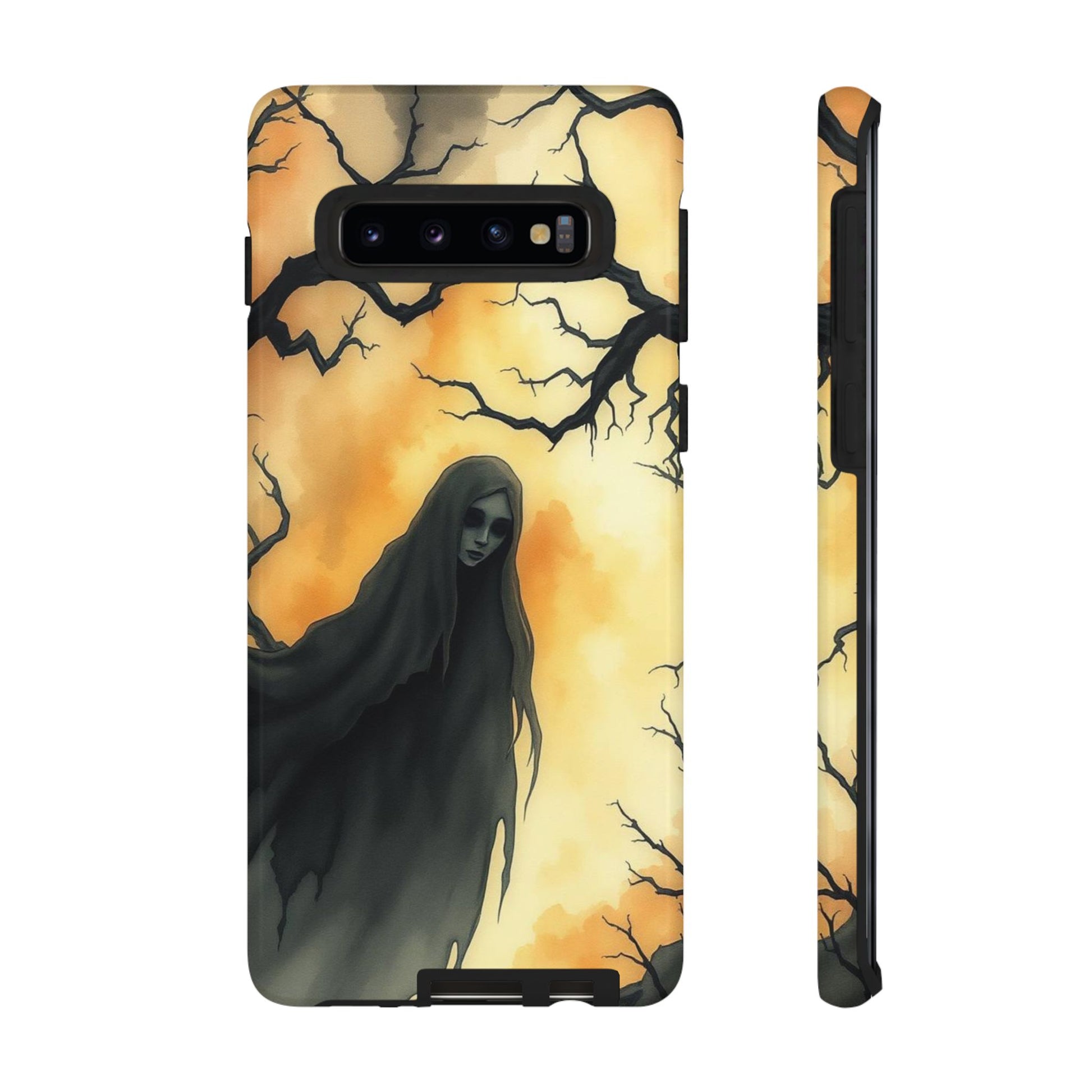 Watercolour Gothic Deathly Woman Phone Case - Multicolor Phone Case - Samsung Galaxy S10 / Glossy