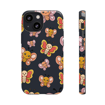Grey Butterfly Sticker Design Phone Case - Grey Phone Case - iPhone 13 Mini / Glossy