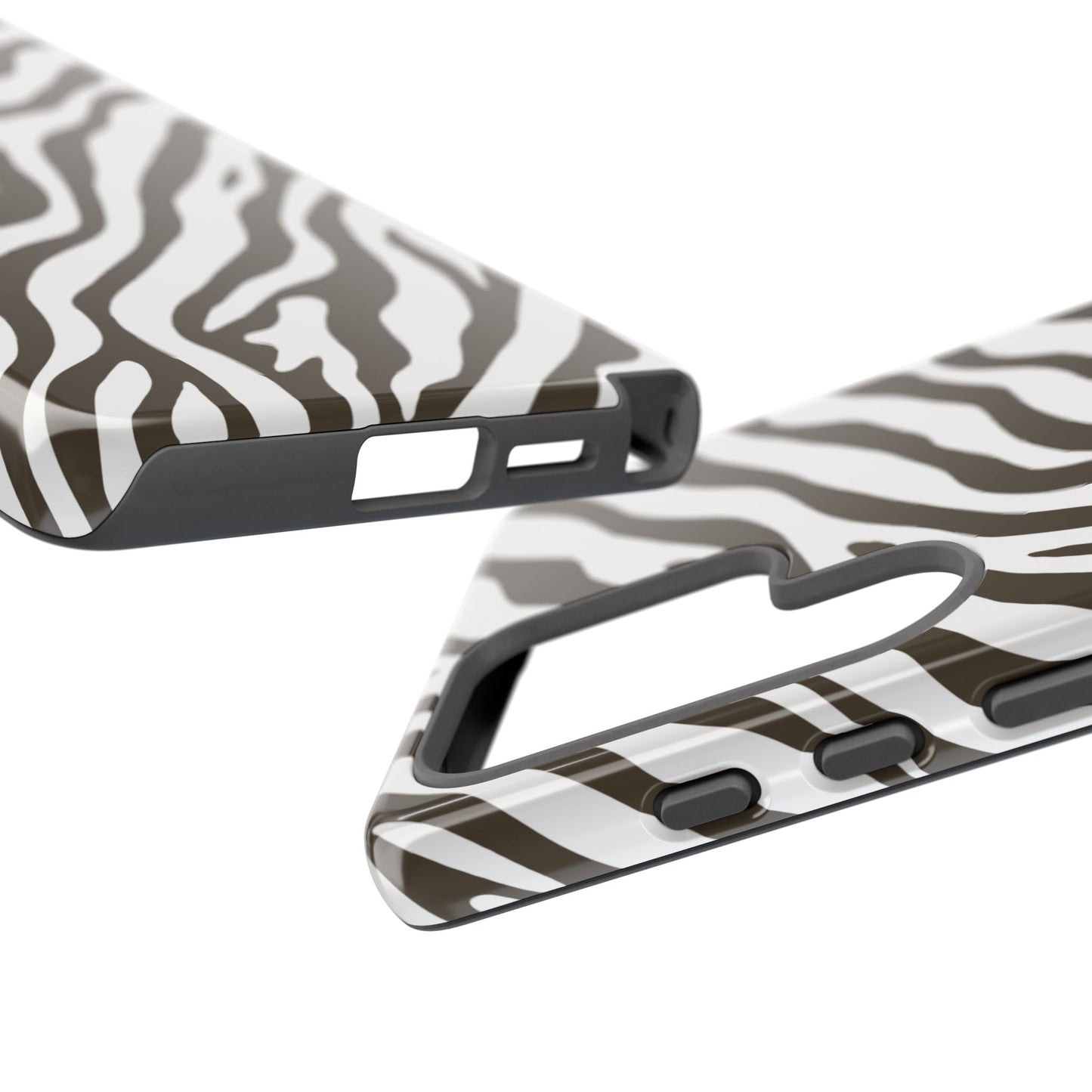 Stylish Mocha Zebra Print Phone Case