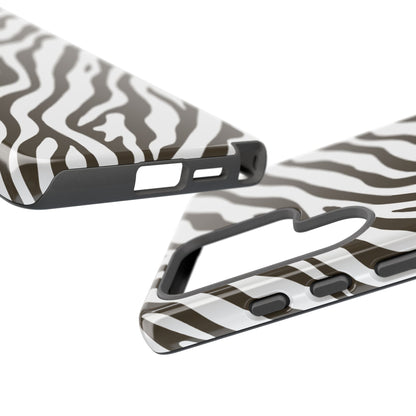 Stylish Mocha Zebra Print Phone Case