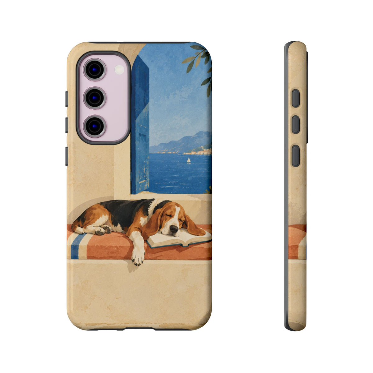 Basset Hound Unfinished Chapter Phone Case - Multicolor Phone Case - Samsung Galaxy S23 Plus / Glossy