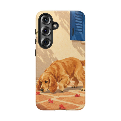 Cocker Spaniel Scent Trail Phone Case - Multicolor Phone Case - Samsung Galaxy S25 / Glossy