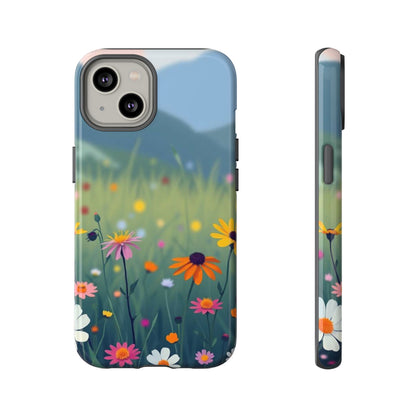 Vibrant Meadow Design Phone Case - Multicolor Phone Case - iPhone 14 / Glossy