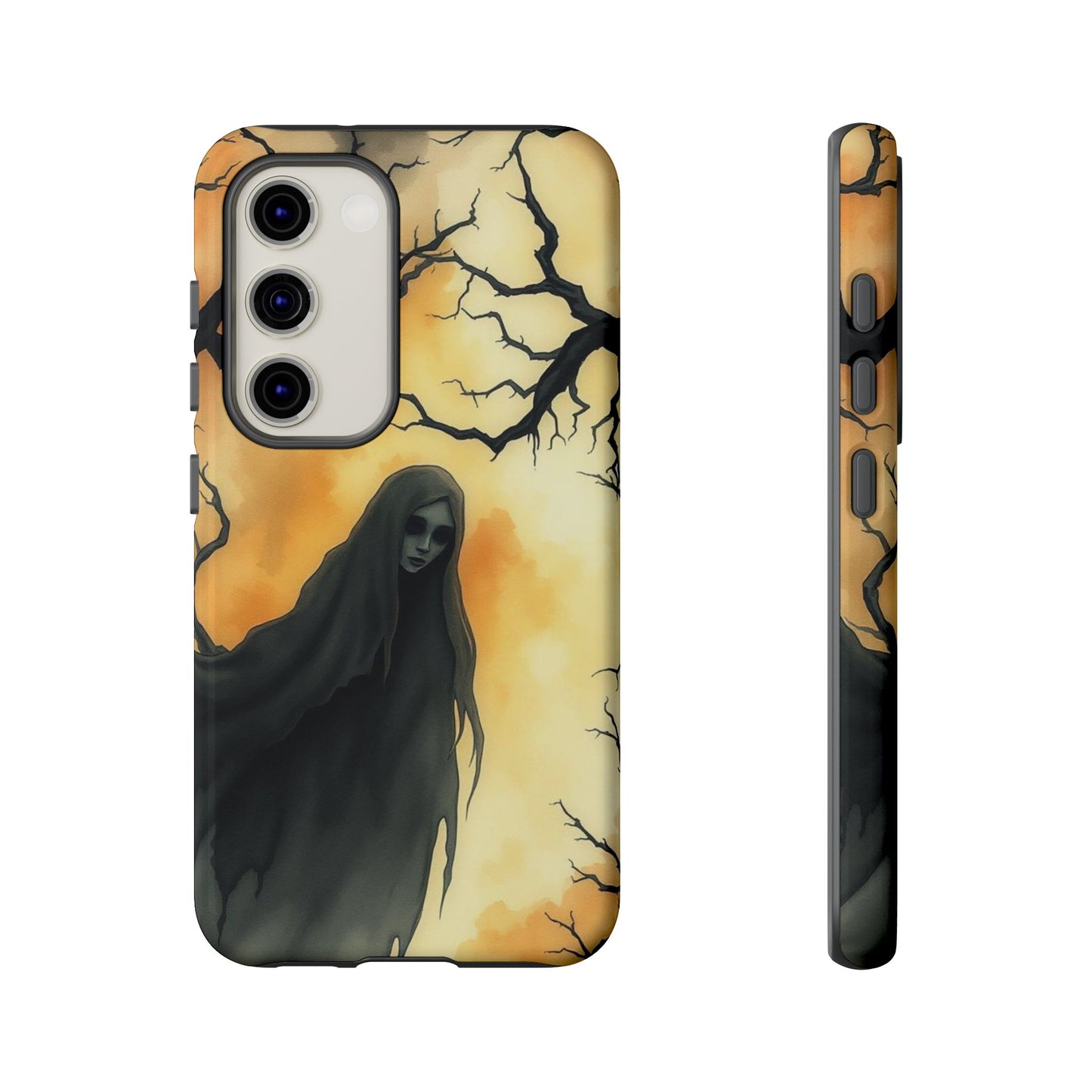Samsung Galaxy S23 / Glossy Phone Case - Watercolour Gothic Deathly Woman Phone Case