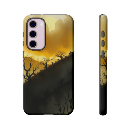 Samsung Galaxy S23 Plus / Glossy Phone Case - Eerie Graveyard Watercolour Design Phone Case
