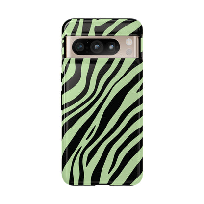 Modern Mint Zebra Print Phone Case