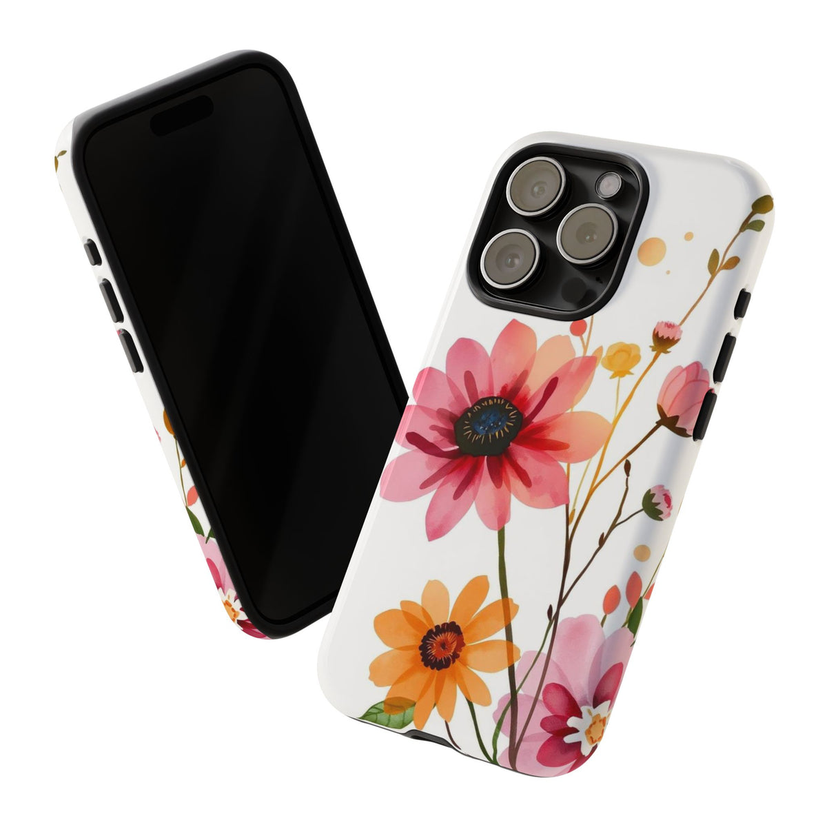 Watercolour Style Simple Wildflower Design Phone Case - Multicolor Phone Case