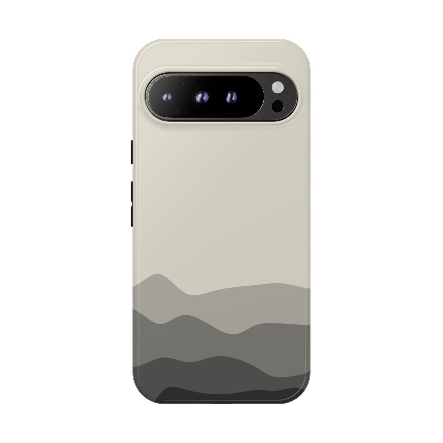 Ivory Abstract Waves Protective Phone Case - White Phone Case - Google Pixel 9 Pro XL / Glossy