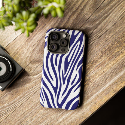 Graphic Blue Tiger Print Phone Case