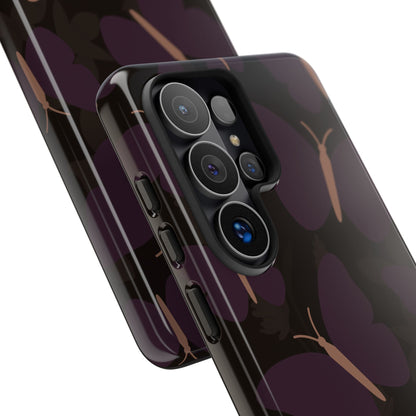 Minimalist Purple Butterfly Pattern Phone Case - Purple Phone Case