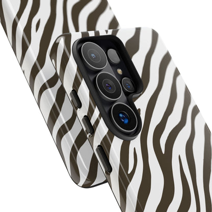 Stylish Mocha Zebra Print Phone Case