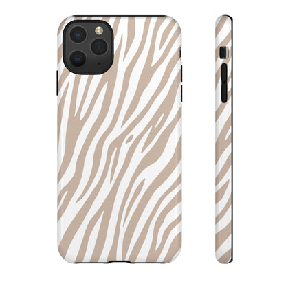 Oatmeal Tiger Print Phone Case