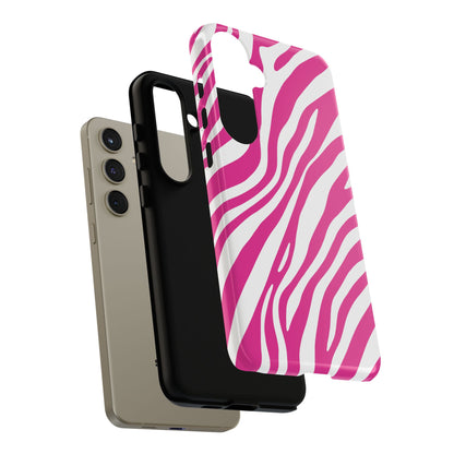 Modern Hot Pink Zebra Print Phone Case