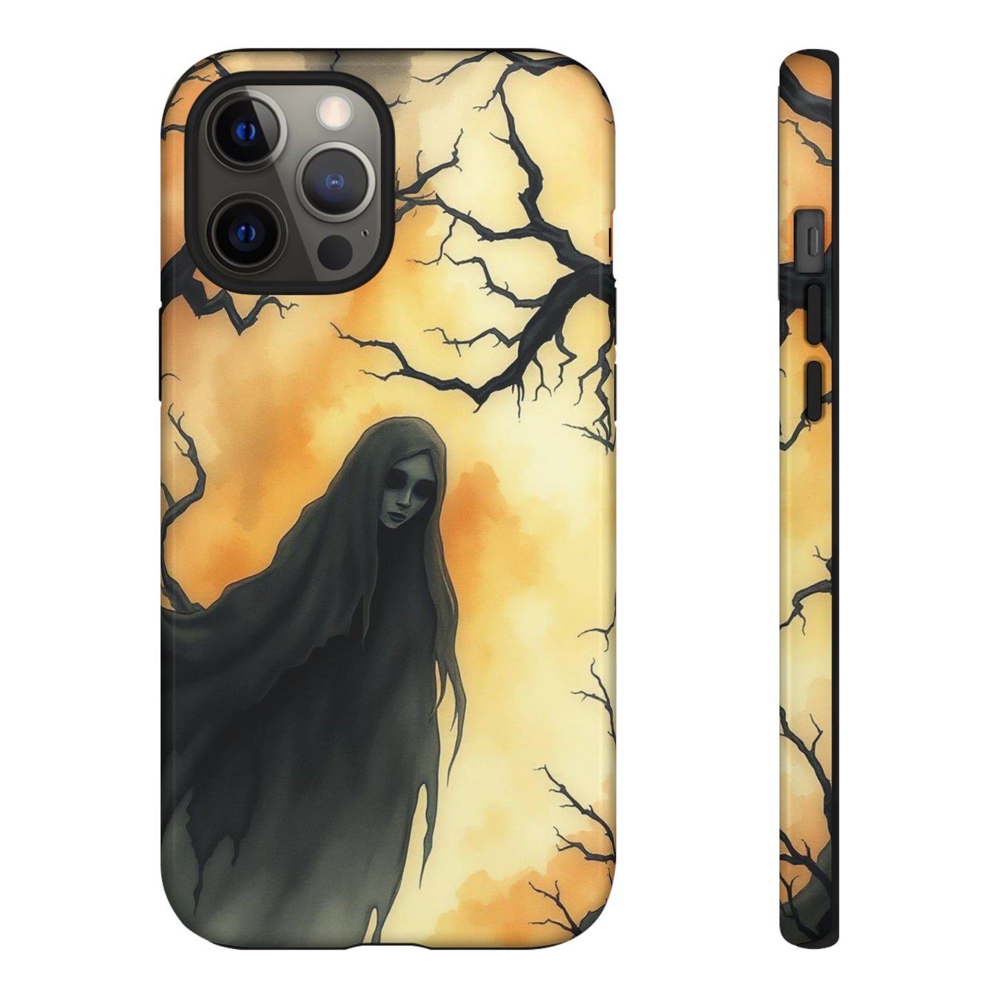 iPhone 12 Pro Max / Glossy Phone Case - Watercolour Gothic Deathly Woman Phone Case