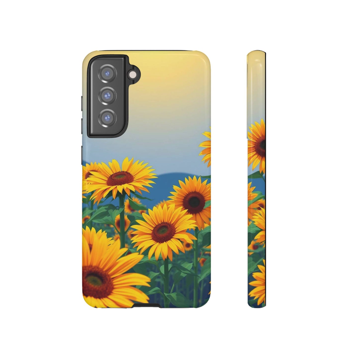 Samsung Galaxy S21 FE / Glossy Phone Case - Sunflowers Design Phone Case