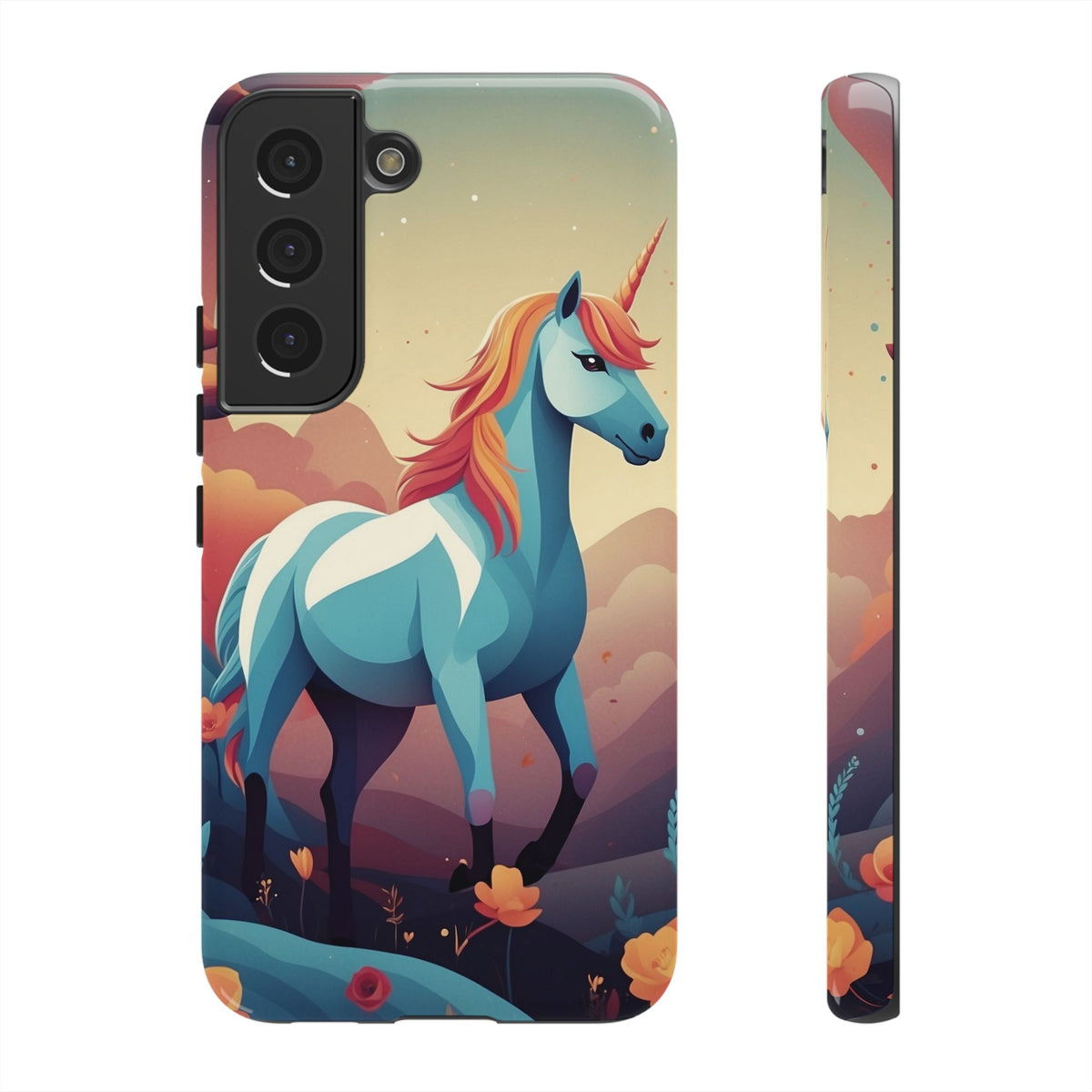 Stylised Unicorn Design Phone Case - Multicolor Phone Case - Samsung Galaxy S22 / Glossy